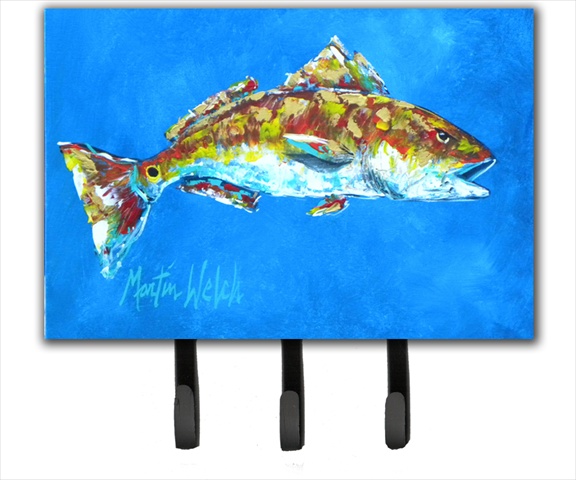 6 x 9 In. Fish - Red Fish Seafood Two Leash or Key Holder