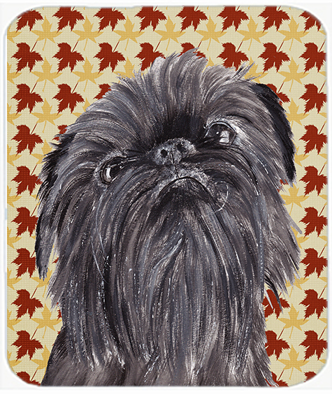 7.75 x 9.25 In. Brussels Griffon Fall Leaves Mouse Pad, Hot Pad or Trivet