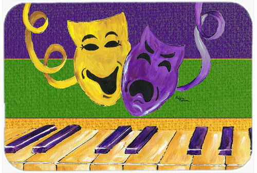 Picture of Carolines Treasures 8383LCB 15 X 12 In. Mardi Gras Key Board with Comedy and Tragedy Glass Cutting Board
