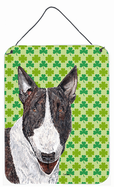 Bull Terrier St Patricks Irish Aluminium Metal Wall or Door Hanging Prints