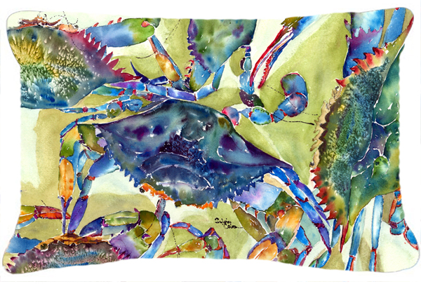 Crab All Over Indoor & Outdoor Fabric Decorative Pillow