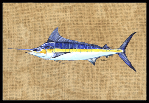 24 x 36 In. Blue Marlin Indoor or Outdoor Mat