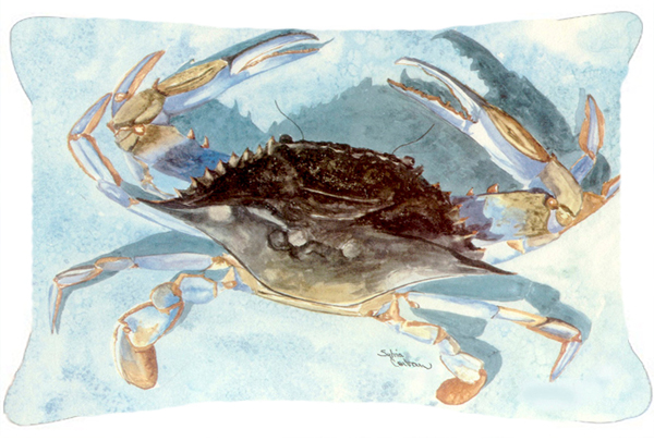 12 x 16 In. Blue Crab Indoor & Outdoor Fabric Decorative Pillow