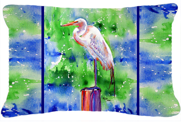 12 x 16 In. Egret Indoor & Outdoor Fabric Decorative Pillow