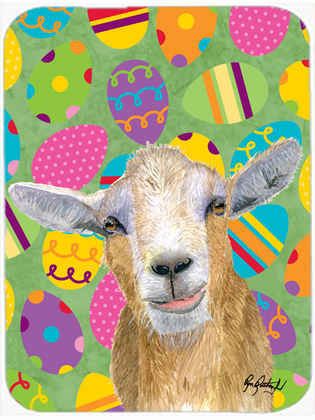 15 X 12 In. Eggtravaganza Goat Easter Glass Cutting Board Large Size