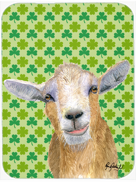 St Patricks Day Goat Glass Cutting Board Large Size