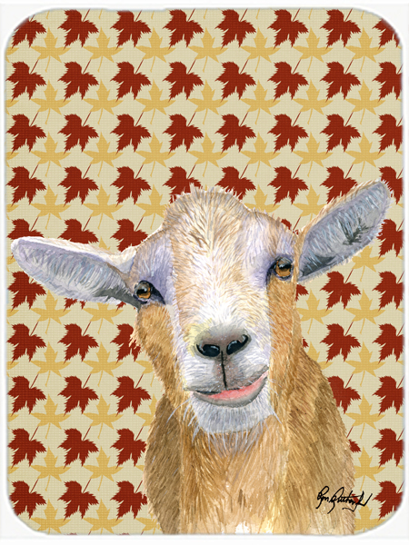 15 X 12 In. Fall Leaves Goat Glass Cutting Board Large Size