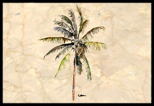 18 x 27 In. Palm Tree Indoor or Outdoor Mat