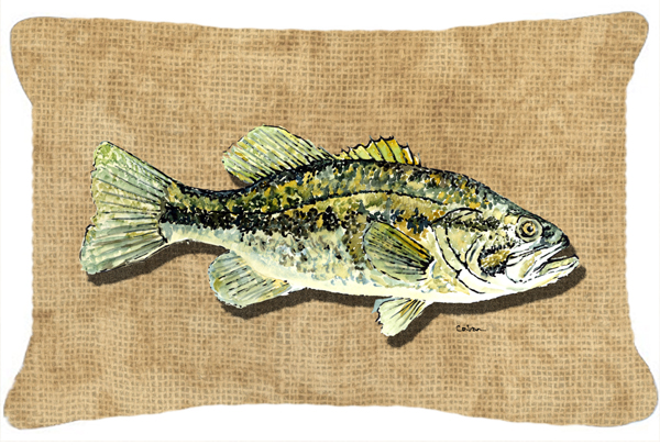 Small Mouth Bass Indoor & Outdoor Fabric Decorative Pillow