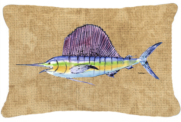 Swordfish Indoor & Outdoor Fabric Decorative Pillow