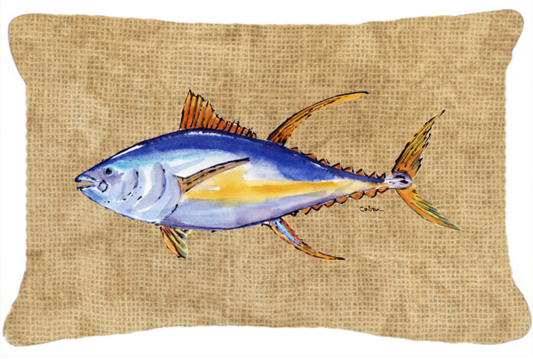 12 x 16 In. Tuna Fish Indoor & Outdoor Fabric Decorative Pillow