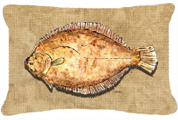 Flounder Indoor & Outdoor Fabric Decorative Pillow