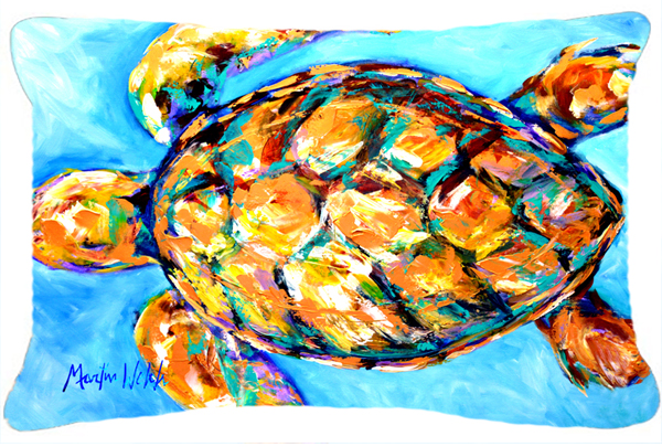 12 x 16 In. Sand Dance Turtle Indoor & Outdoor Fabric Decorative Pillow