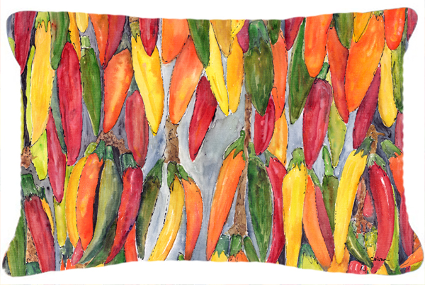 Hot Peppers Indoor & Outdoor Fabric Decorative Pillow