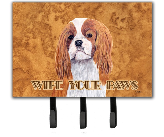 SC9118TH68 6 x 9 In. Cavalier Spaniel Wipe your Paws Leash or Key Holder