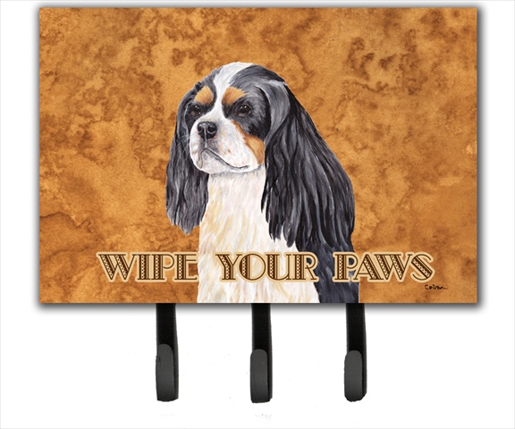 SC9120TH68 6 x 9 In. Cavalier Spaniel Wipe your Paws Leash or Key Holder