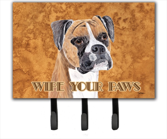 Boxer Wipe your Paws Leash or Key Holder