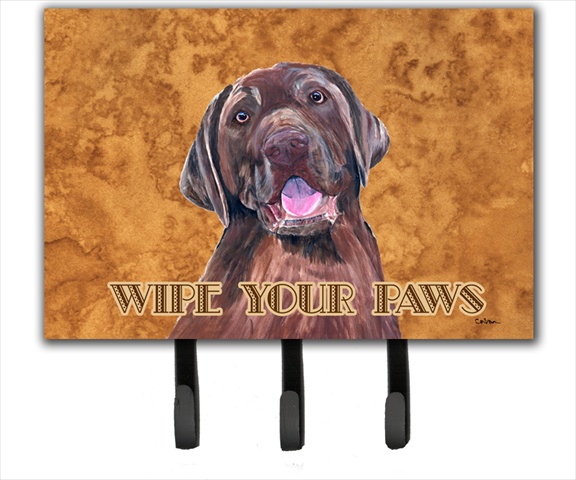 SC9127TH68 6 x 9 In. Labrador Wipe your Paws Leash or Key Holder