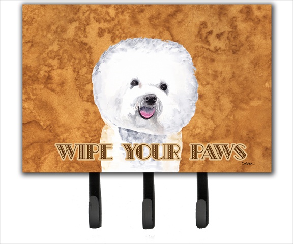 6 x 9 In. Bichon Frise Wipe your Paws Leash or Key Holder