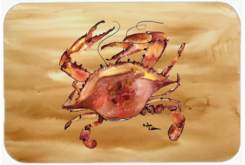 Picture of Carolines Treasures 8154LCB 15 X 12 In. Cooked Crab Sandy Beach Glass Cutting Board Large Size