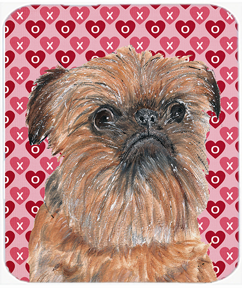 7.75 x 9.25 In. Brussels Griffon Valentines Love Mouse Pad, Hot Pad or Trivet