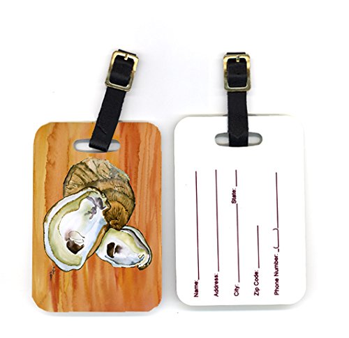 Pair of Oyster Luggage Tags 4 x 2.75 In.