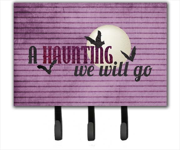 SB3015TH68 6 x 9 In. A Haunting we will go Halloween Leash or Key Holder