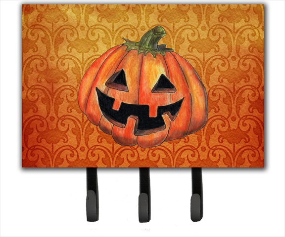 6 x 9 In. October Pumpkin Halloween Leash or Key Holder