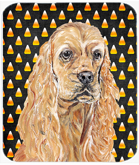 Cocker Spaniel Halloween Candy Corn Glass Cutting Board Large Size