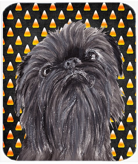 Brussels Griffon Halloween Candy Corn Glass Cutting Board Large Size