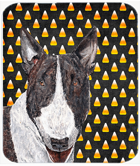Bull Terrier Halloween Candy Corn Glass Cutting Board Large Size