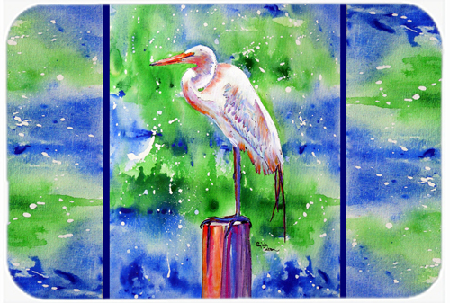 Picture of Carolines Treasures 8358LCB 15 X 12 In. Egret Glass Cutting Board Large Size