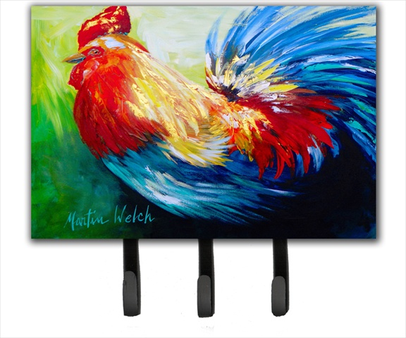 6 x 9 In. Bird - Rooster Chief Big Feathers Leash or Key Holder