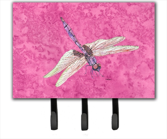 8891TH68 6 x 9 In. Dragonfly on Pink Leash or Key Holder