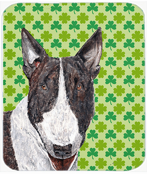 7.75 x 9.25 In. Bull Terrier St Patricks Irish Mouse Pad, Hot Pad or Trivet