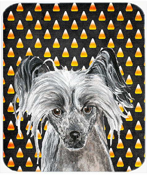 7.75 x 9.25 In. Chinese Crested Halloween Candy Corn Mouse Pad, Hot Pad or Trivet