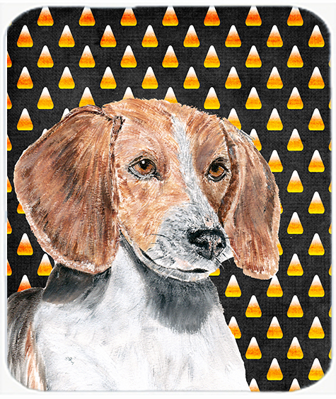 SC9537MP 7.75 x 9.25 In. English Foxhound Halloween Candy Corn Mouse Pad- Hot Pad or Trivet