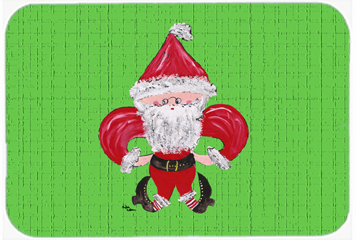 Picture of Carolines Treasures 8500LCB 15 X 12 In. Christmas Fleur de lis Santa Claus Glass Cutting Board Large Size