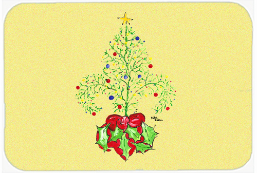 Picture of Carolines Treasures 8501LCB 15 X 12 In. Christmas Tree Fleur de lis Glass Cutting Board Large Size