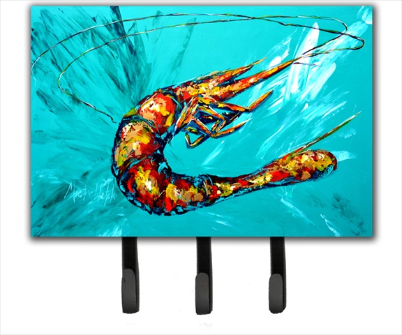 6 x 9 In. Shrimp Teal Shrimp Leash or Key Holder