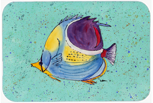 Picture of Carolines Treasures 8576LCB 15 X 12 In. Tropical Fish on Teal Glass Cutting Board Large Size