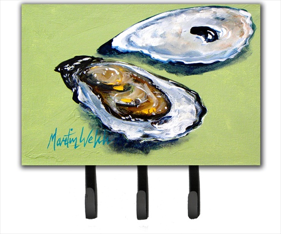 Oysters Two Shells Leash or Key Holder 6 x 9 In.