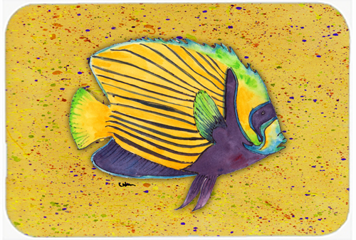 Picture of Carolines Treasures 8577LCB 15 X 12 In. Tropical Fish on Mustard Glass Cutting Board Large Size