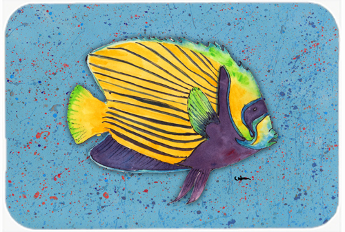 Picture of Carolines Treasures 8579LCB 15 X 12 In. Tropical Fish on Blue Glass Cutting Board Large Size