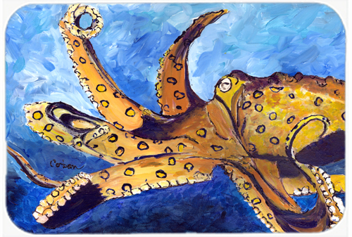 Picture of Carolines Treasures 8794LCB 15 X 12 In. Octopus Glass Cutting Board Large Size