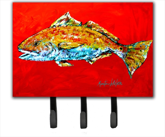 MW1111TH68 6 x 9 In. Fish - Red Fish Red Head Leash or Key Holder