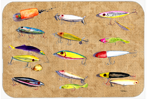 Picture of Carolines Treasures 8796LCB 15 X 12 In. Fishing Lures Glass Cutting Board Large Size