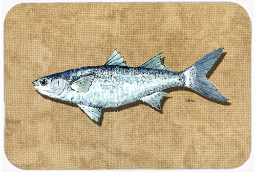 Picture of Carolines Treasures 8805LCB 15 X 12 In. Mullet Glass Cutting Board Large Size
