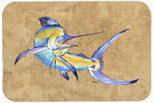 Picture of Carolines Treasures 8811LCB 15 X 12 In. Blue Marlin Glass Cutting Board Large Size
