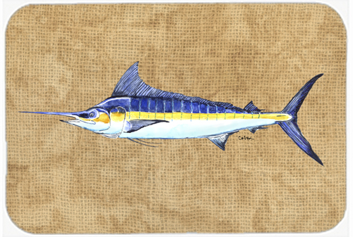 Picture of Carolines Treasures 8818LCB 15 X 12 In. Blue Marlin Glass Cutting Board Large Size